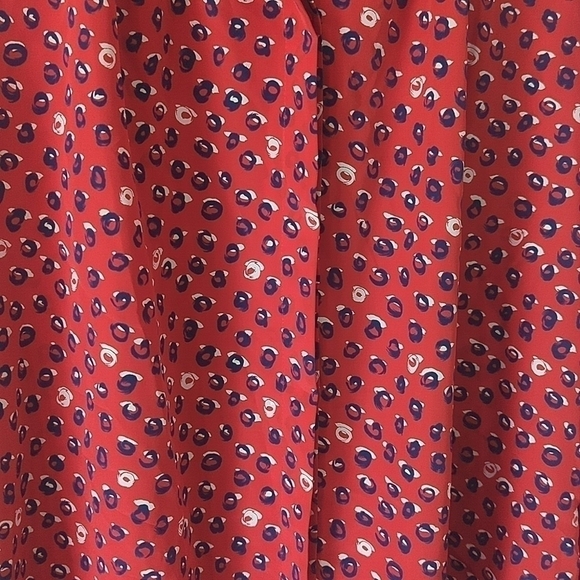EUC Vintage Pendleton Red&Blue Abstract Floral Blouse -L/XL see measurements - Picture 6 of 8